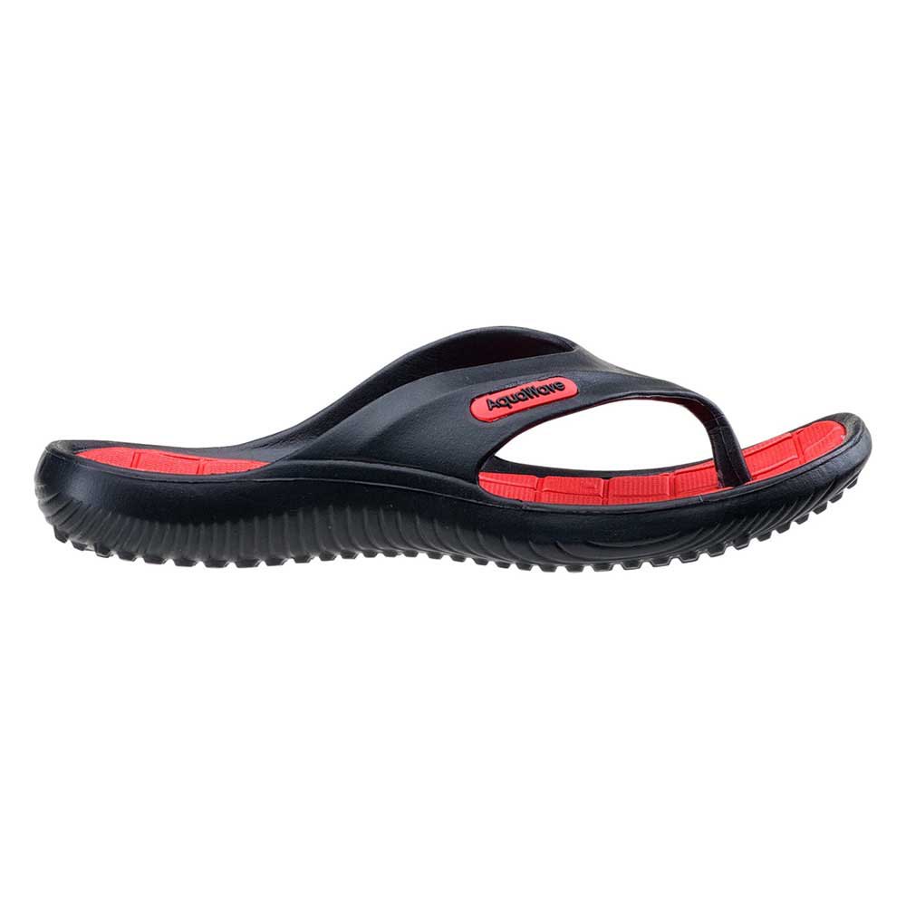 Black-Red - Back - Aquawave Childrens-Kids Ilamos Slippers