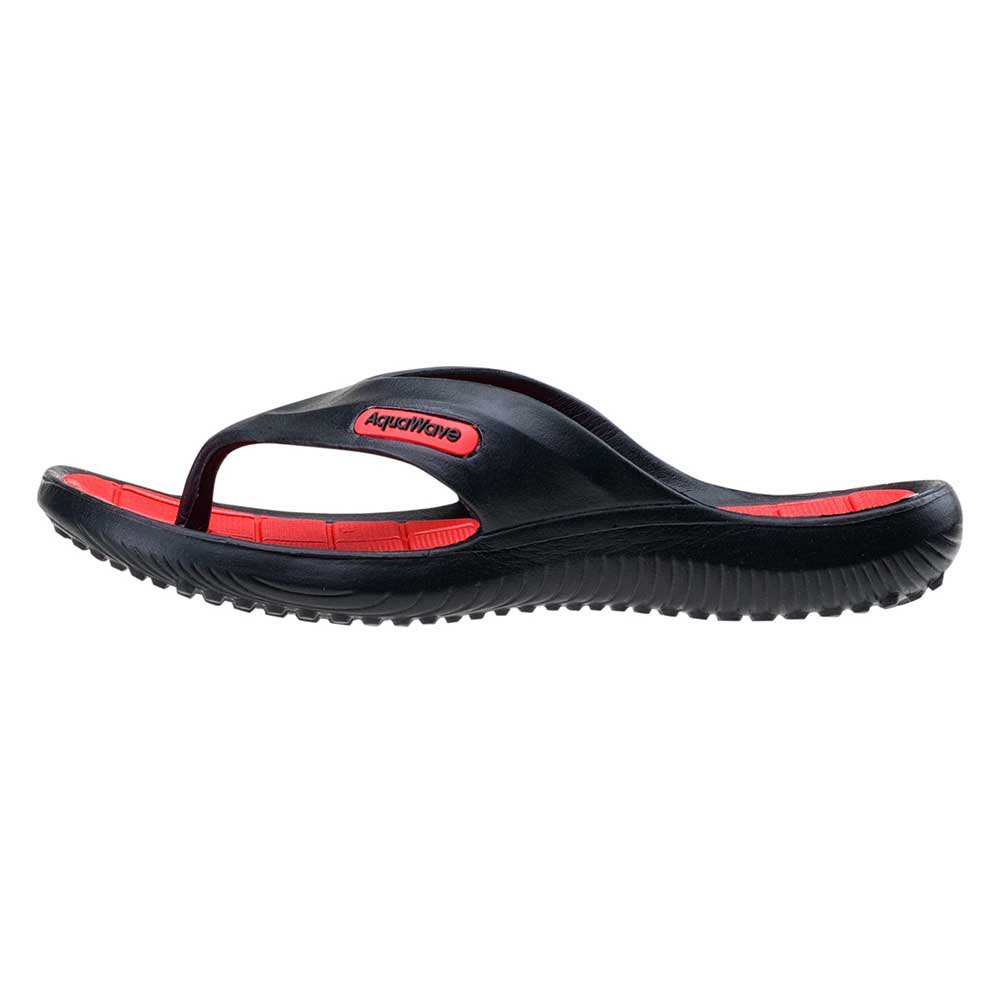 Black-Red - Side - Aquawave Childrens-Kids Ilamos Slippers