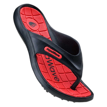 Black-Red - Pack Shot - Aquawave Childrens-Kids Ilamos Slippers