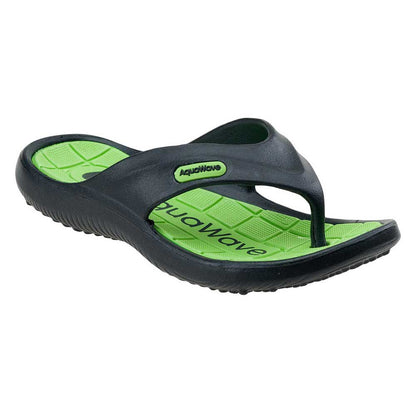 Black-Green - Front - Aquawave Childrens-Kids Ilamos Slippers
