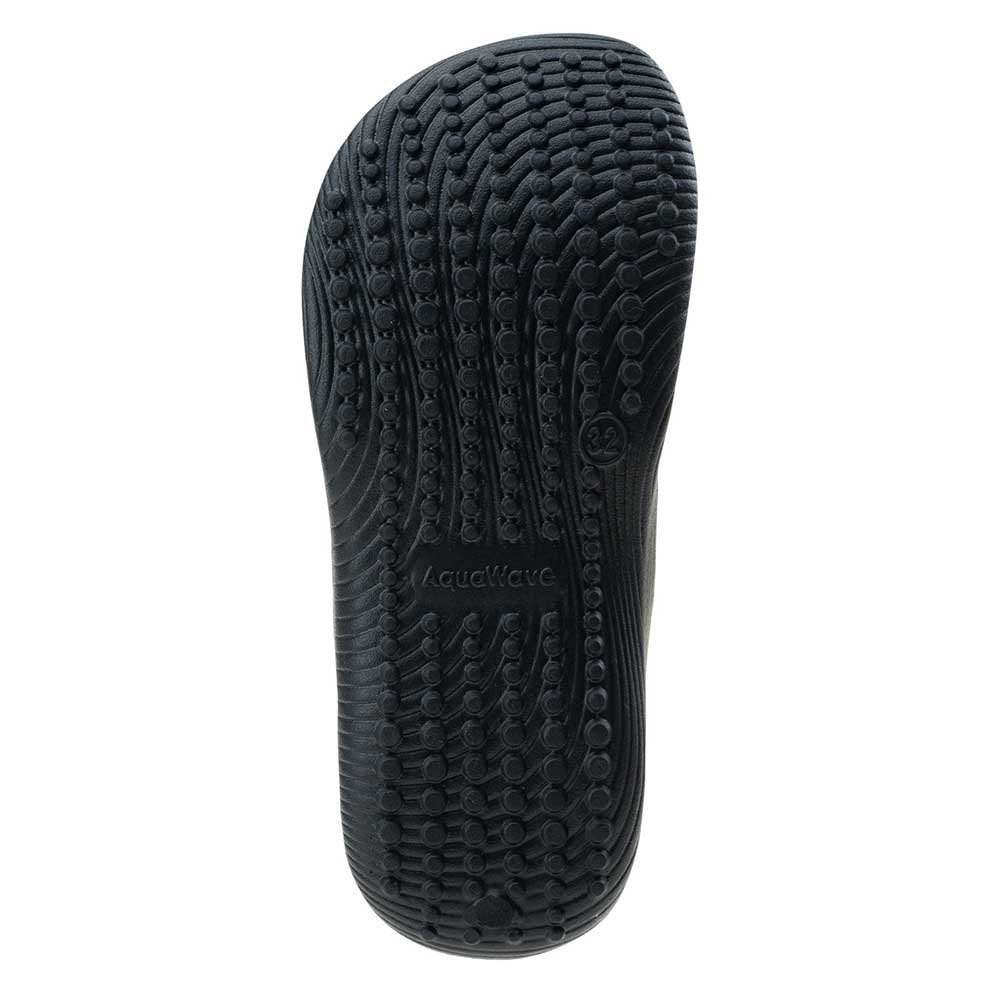 Black-Green - Back - Aquawave Childrens-Kids Ilamos Slippers