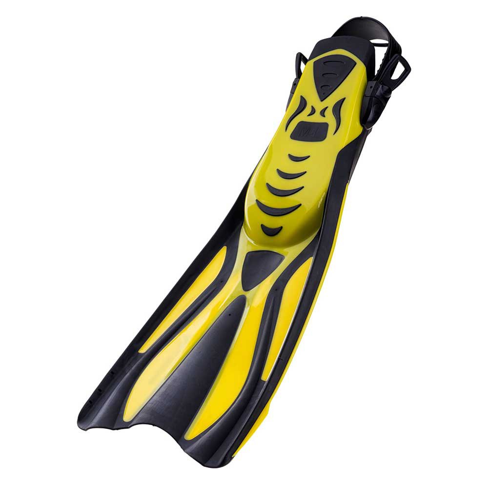 Yellow-Black - Side - Aquawave Unisex Adult Mermad Diving Fins