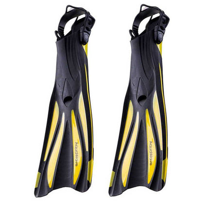 Yellow-Black - Front - Aquawave Unisex Adult Mermad Diving Fins