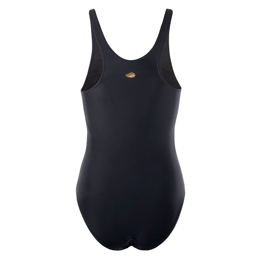 Black - Back - Aquawave Womens-Ladies Laia Cosmic One Piece Swimsuit