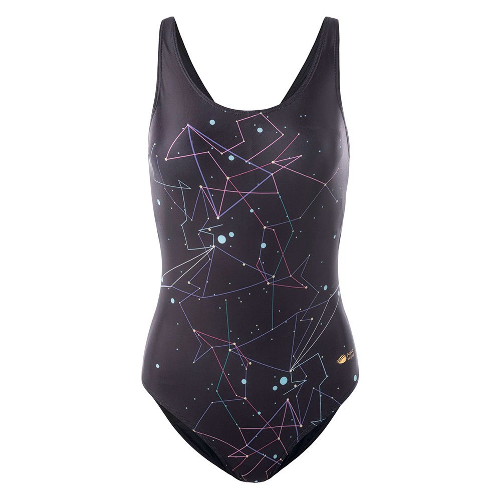 Black - Front - Aquawave Womens-Ladies Laia Cosmic One Piece Swimsuit