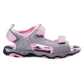 Powder Pink-Light Grey - Side - Bejo Girls Alisi Leather Sandals