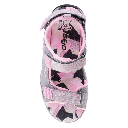 Powder Pink-Light Grey - Lifestyle - Bejo Girls Alisi Leather Sandals