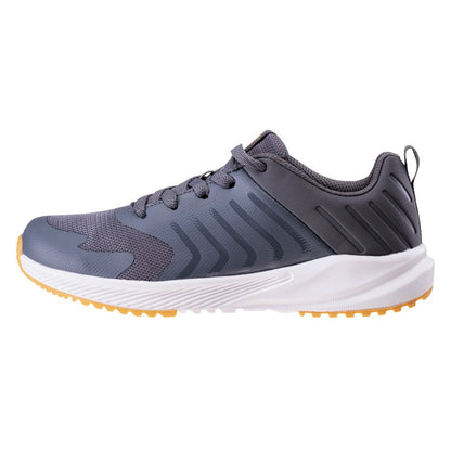 Grey-Honey - Back - Bejo Childrens-Kids Barry Logo Trainers