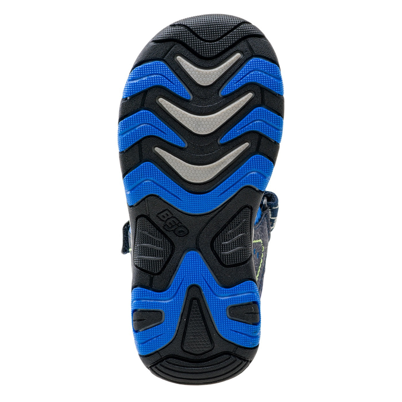 Navy-Lake Blue-Lime - Pack Shot - Bejo Childrens-Kids Elsi Leather Sandals