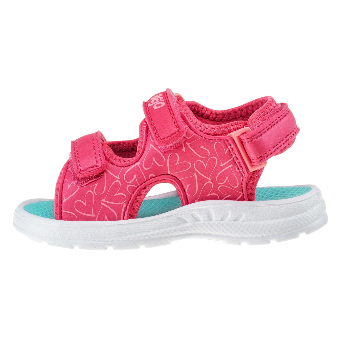Paradise Pink-Beach Glass - Back - Bejo Girls Timini Hearts Sandals