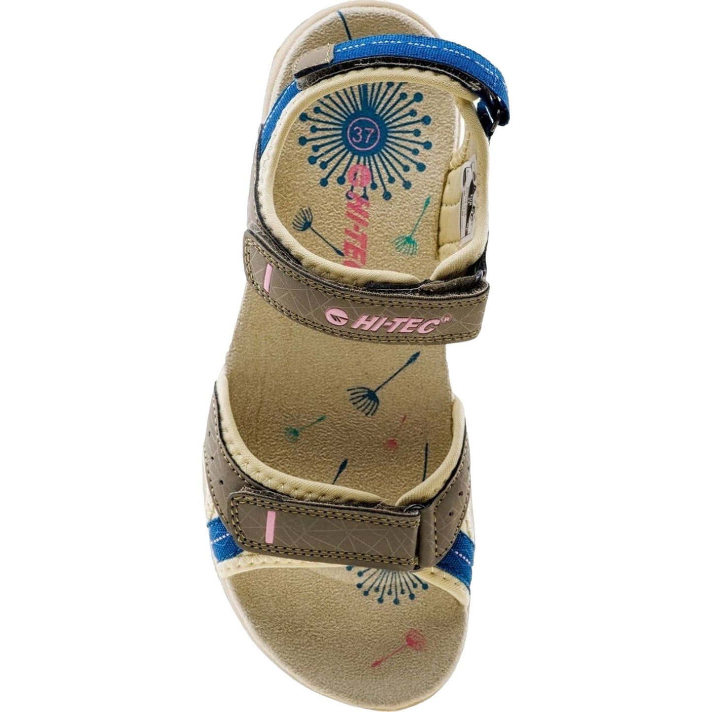 Sand-Smoke Blue-Pink - Side - Hi-Tec Womens-Ladies Wayena Sandals
