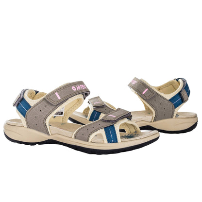 Sand-Smoke Blue-Pink - Close up - Hi-Tec Womens-Ladies Wayena Sandals