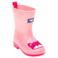 Candy Pink-Bright Rose - Front - Bejo Childrens-Kids Cosy II Wellington Boots
