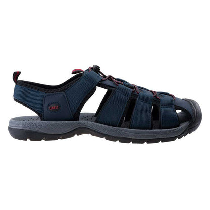 Navy-Black-Dark Red - Side - Elbrus Mens Keniser Sandals