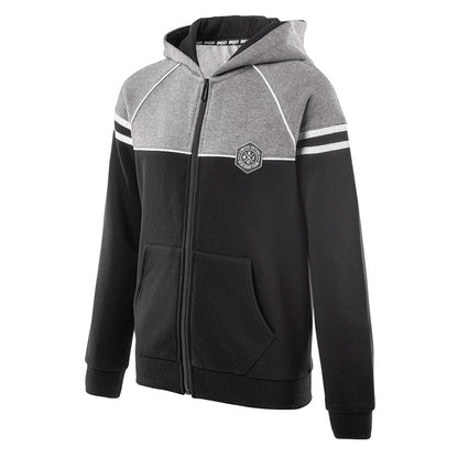 Black-Grey Melange - Side - Bejo Boys Tamis II Logo Full Zip Hoodie