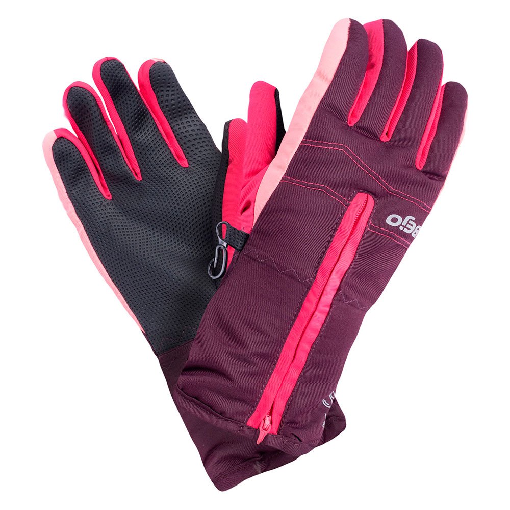 Winter Bloom-Raspberry-Salmon Rose - Side - Bejo Childrens-Kids Osian II Gloves
