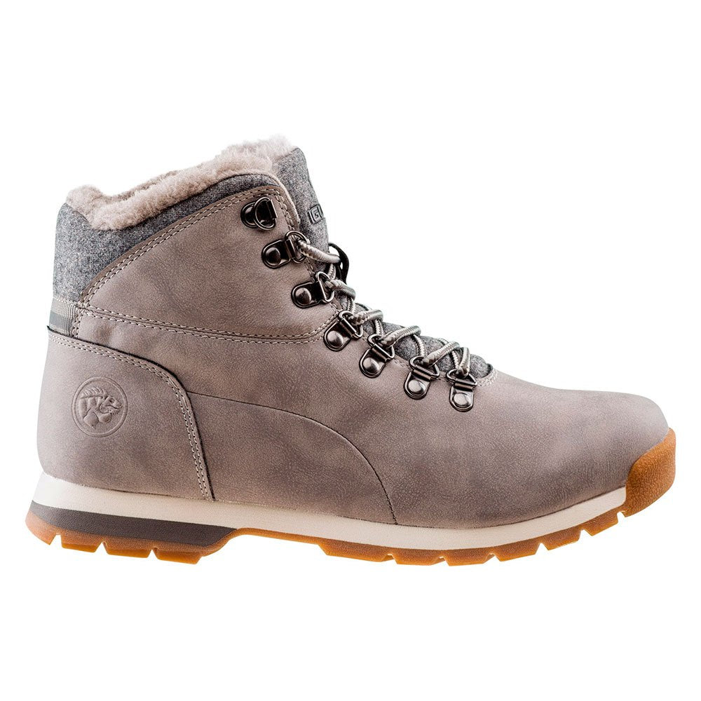 Grey-Beige - Side - Iguana Womens-Ladies Nobini Mid Cut Winter Boots