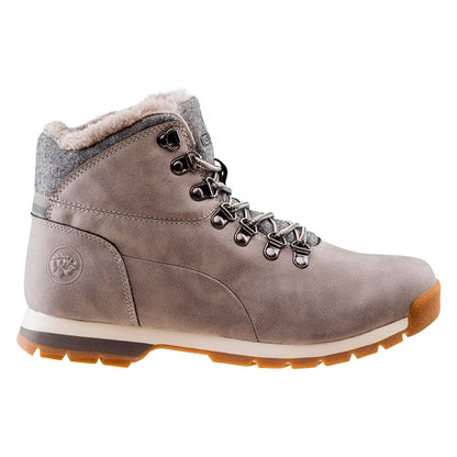 Grey-Beige - Side - Iguana Womens-Ladies Nobini Mid Cut Winter Boots