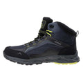 Dark Grey-Black-Lime - Back - Elbrus Mens Embawa Waterproof Mid Cut Hiking Shoes