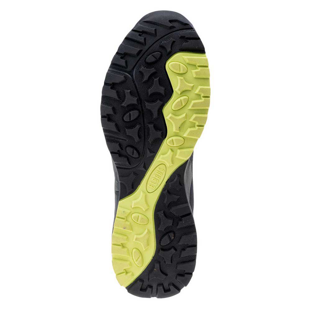 Dark Grey-Black-Lime - Pack Shot - Elbrus Mens Embawa Waterproof Mid Cut Hiking Shoes