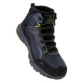 Dark Grey-Black-Lime - Close up - Elbrus Mens Embawa Waterproof Mid Cut Hiking Shoes