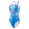 Sky Diver-Hibiscus - Side - Aquawave Womens-Ladies Salava Floral One Piece Swimsuit