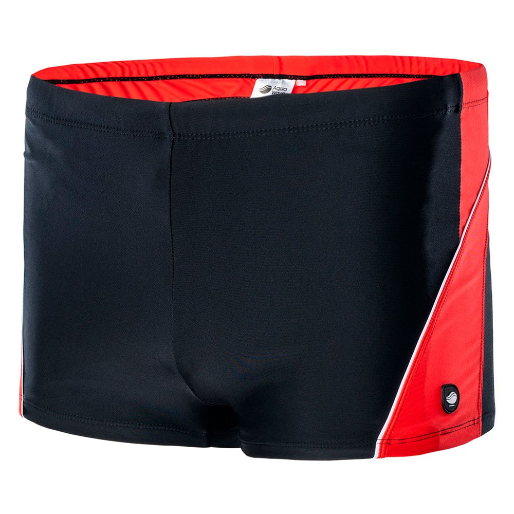 Black-Fiery Red - Side - Aquawave Mens Helder Swim Shorts