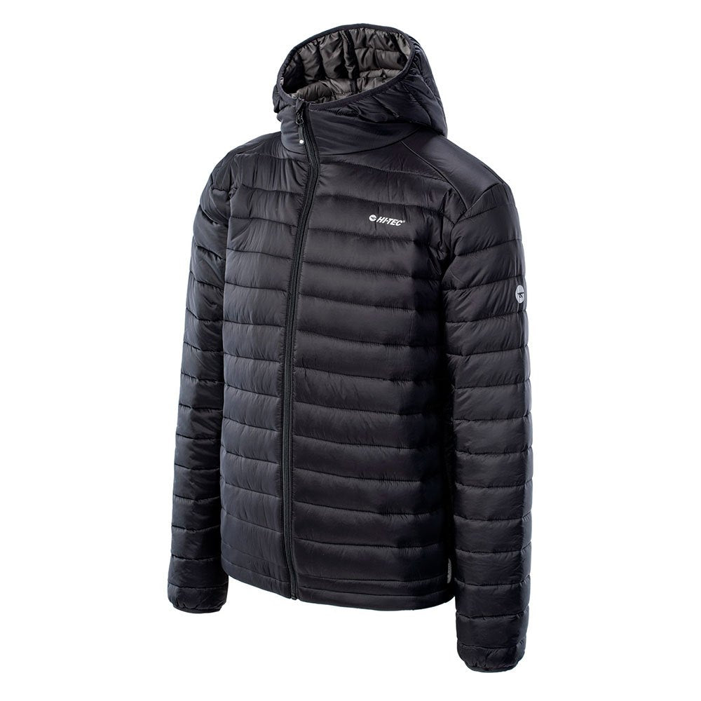Black - Side - Hi-Tec Mens Cash Quilted Padded Jacket