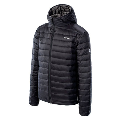 Black - Side - Hi-Tec Mens Cash Quilted Padded Jacket