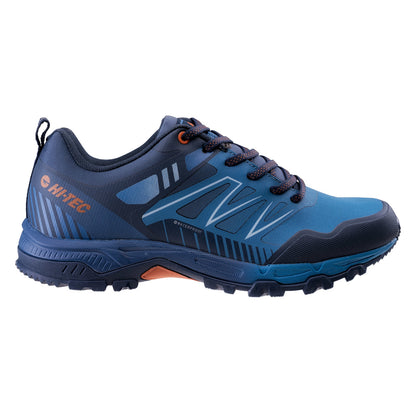 Navy-Blue-Dark Orange - Side - Hi-Tec Mens Favet Waterproof Trainers