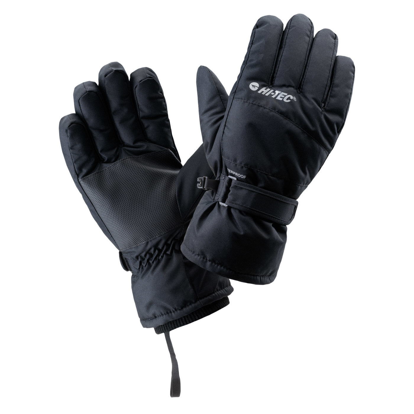 Black - Front - Hi-Tec Unisex Adult Jorg Ski Gloves