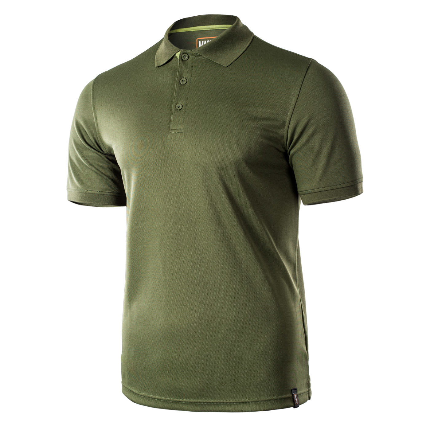 Olive-Winter Pear - Side - Magnum Mens Plain Polo Shirt