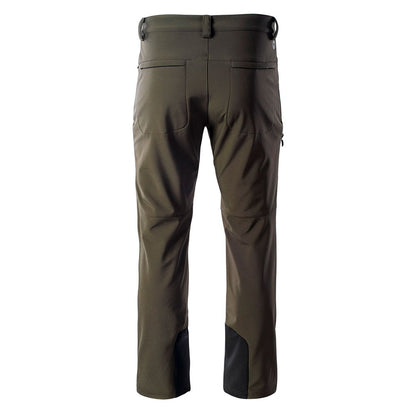 Olive Green-Black - Back - Hi-Tec Mens Astoni Softshell Hiking Trousers