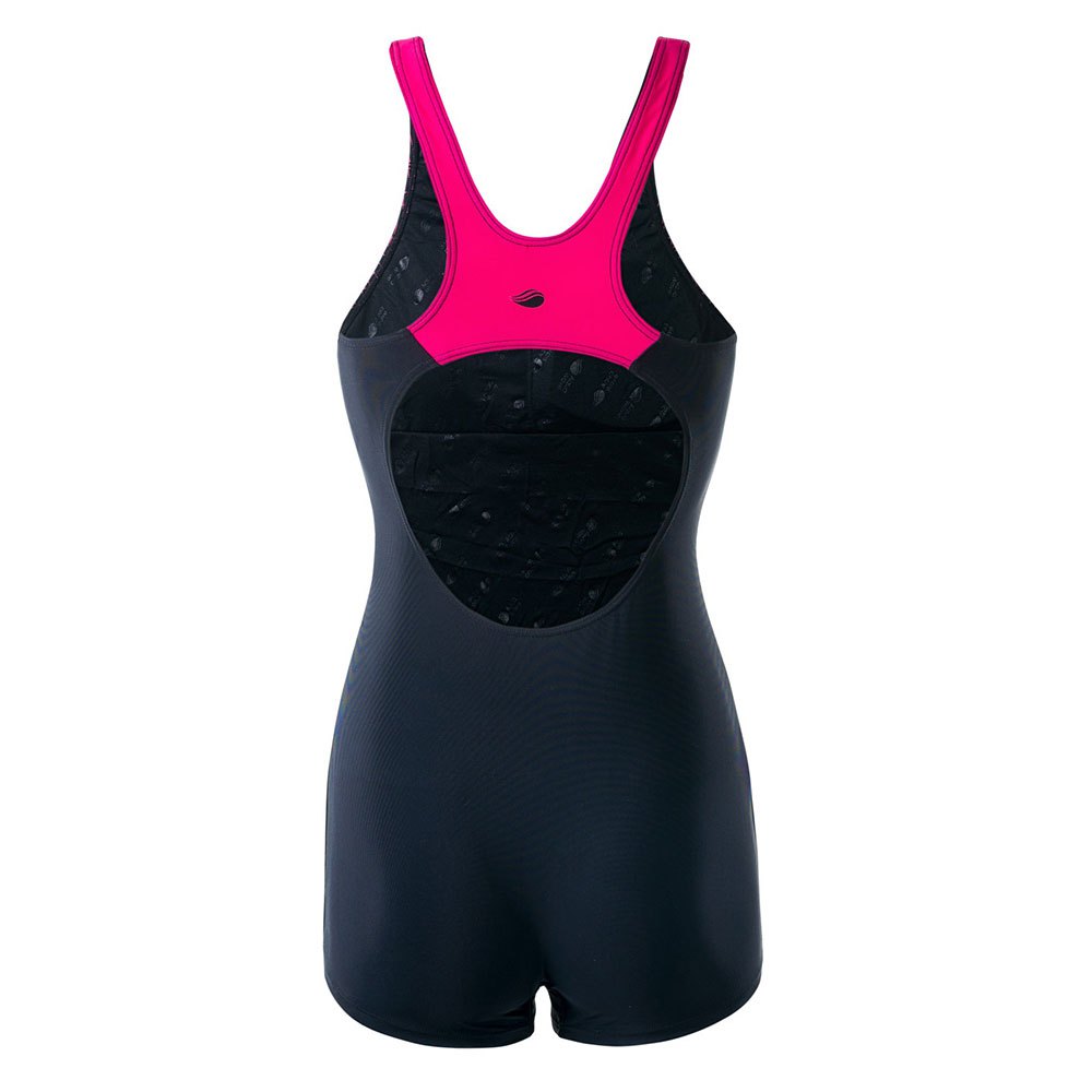 Black-Raspberry-Sorbet Pink - Back - Aquawave Womens-Ladies Qarakuma One Piece Swimsuit
