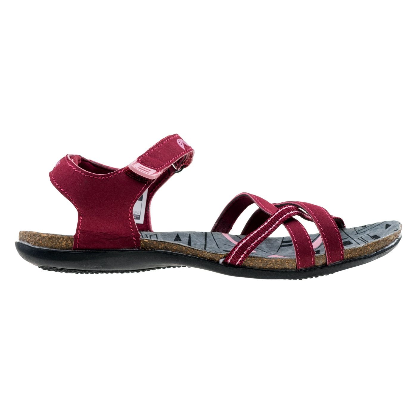 Windsor Wine-Dark Grey - Back - Elbrus Womens-Ladies Lavera Leather Sandals