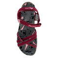 Windsor Wine-Dark Grey - Side - Elbrus Womens-Ladies Lavera Leather Sandals