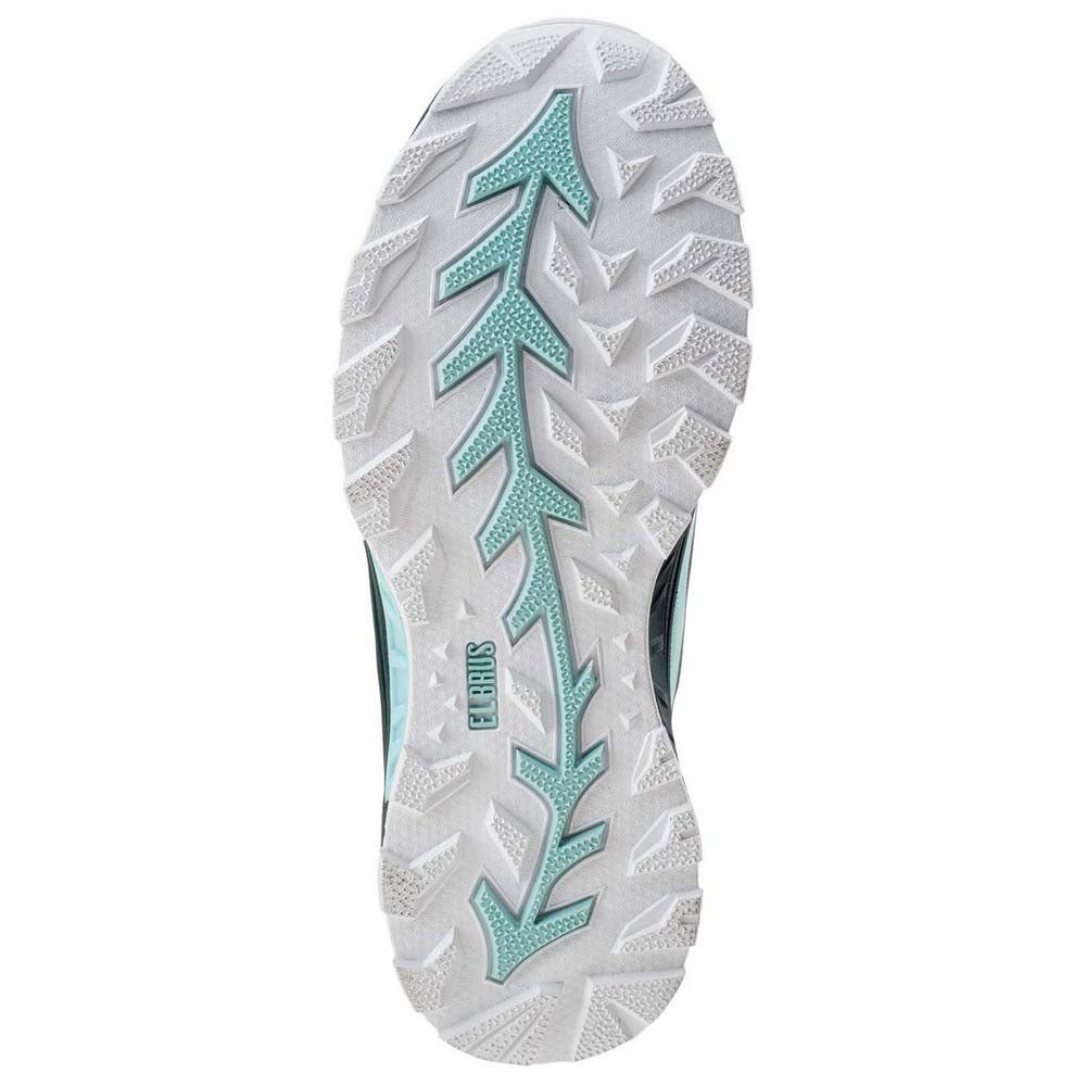 Balsam Green-Green Gables-Coral Almond - Back - Elbrus Womens-Ladies Ergides Waterproof Walking Shoes