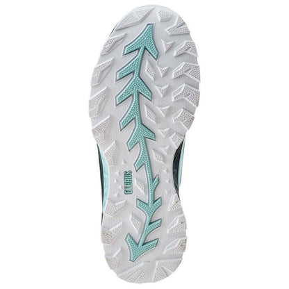 Balsam Green-Green Gables-Coral Almond - Back - Elbrus Womens-Ladies Ergides Waterproof Walking Shoes