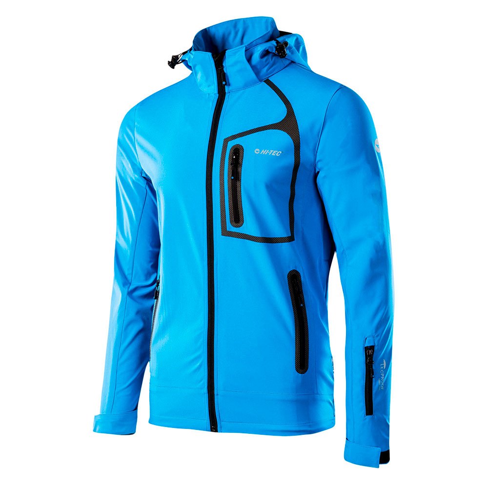 Vivid Blue-Black - Side - Hi-Tec Mens Nils Soft Shell Jacket