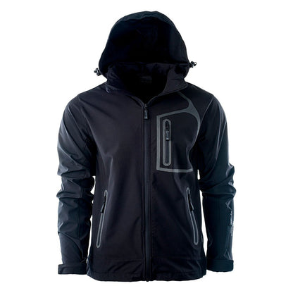 Black-Black - Front - Hi-Tec Mens Nils Soft Shell Jacket