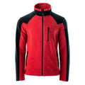 Dark Red-Black - Front - Hi-Tec Mens Monar Full Zip Fleece Jacket