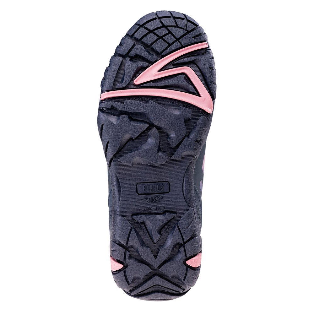 Ash Rose-Midnight Navy - Side - Elbrus Childrens-Kids Erimley Logo Waterproof Low Cut Walking Shoes