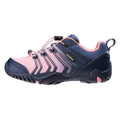 Ash Rose-Midnight Navy - Pack Shot - Elbrus Childrens-Kids Erimley Logo Waterproof Low Cut Walking Shoes