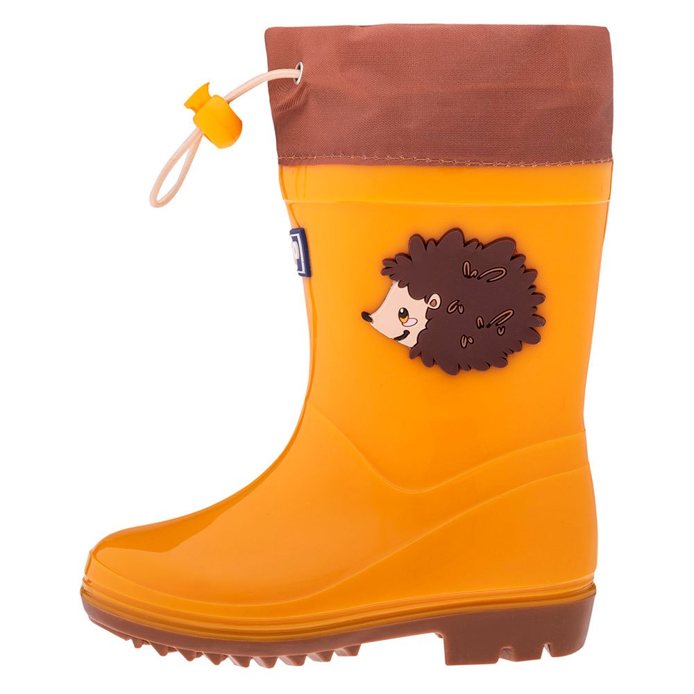 Golden Rod-Rubber - Back - Bejo Childrens-Kids Kai Hedgehog Wellington Boots