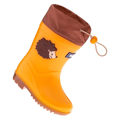 Golden Rod-Rubber - Lifestyle - Bejo Childrens-Kids Kai Hedgehog Wellington Boots