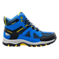 Navy-Lake Blue-Yellow - Side - Elbrus Childrens-Kids Plaret Walking Boots