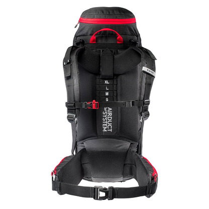 Black-High Risk Red - Back - Hi-Tec Unisex Adult Stone Logo 75L Backpack