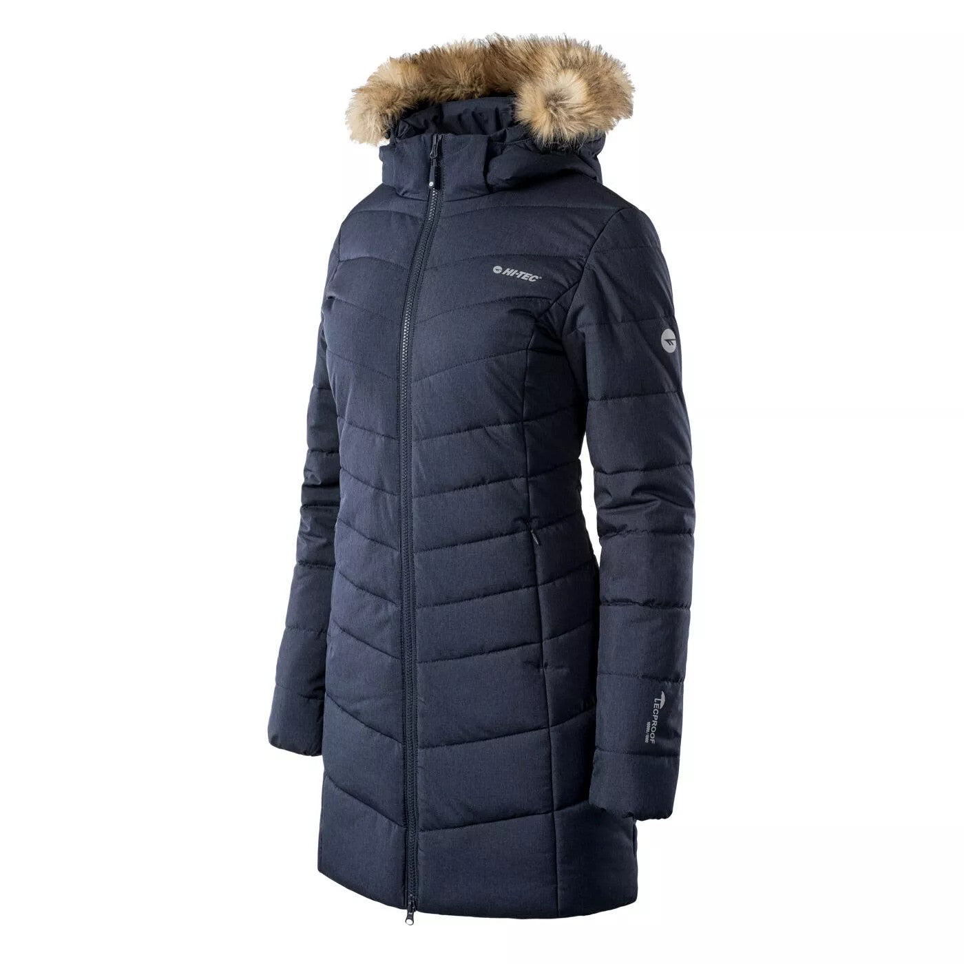 Insignia Blue Melange - Side - Hi-Tec Womens-Ladies Gala Quilted Jacket