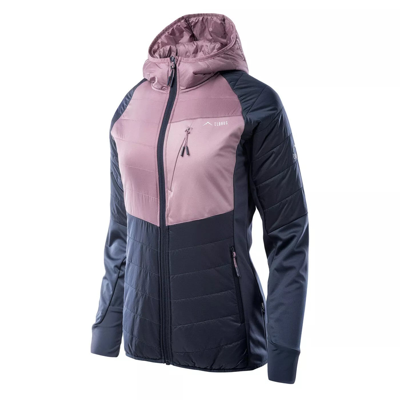 Blue Nights-Elderberry Pink - Side - Elbrus Womens-Ladies Quilted Soft Shell Jacket