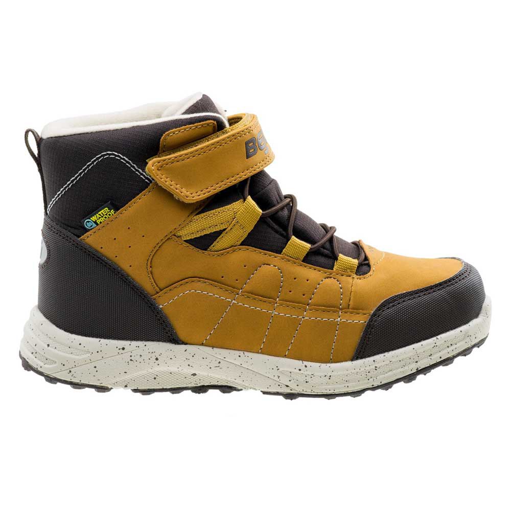 Mustard-Brown-Beige - Side - Bejo Childrens-Kids Dibon Winter Snow Boots
